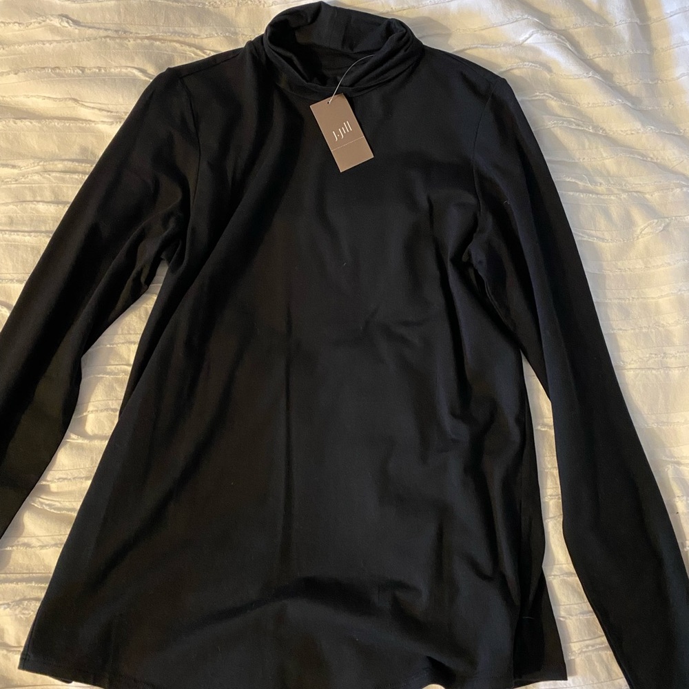 j-jill black turtleneck top